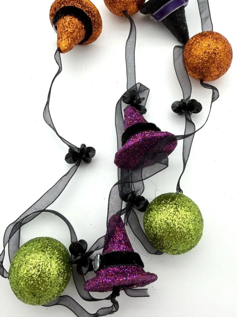 Lot of Six Halloween & Witch Theme Household Decor with Glitter Accents
